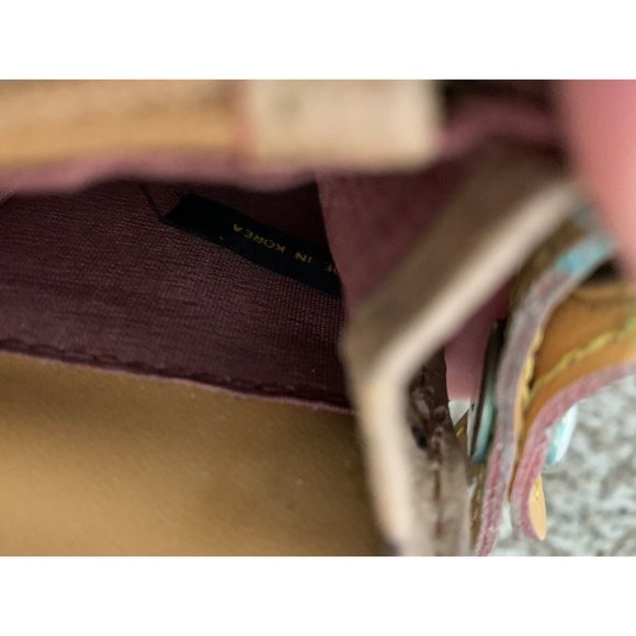 Vintage Taupe Ostrich Leather Handbag Purse with Honey Leather Strap & Trim - Picture 9 of 12